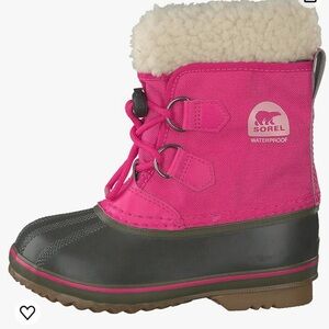 SOREL Kids' Yoot Pac Nylon Snow Boot in Pink and Black size 11 Little Kid